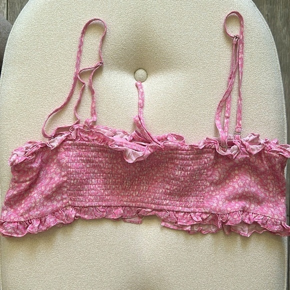 NWOT Free People, Picnic Bandeau Bralette, XL in Pink Combo - Picture 4 of 8